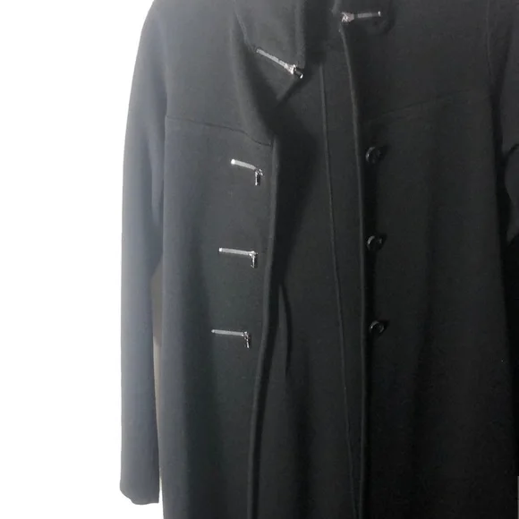 Vintage Black Carlisle 100% Merino Wool Jacket With Silver Hardware! - Picture 4 of 11